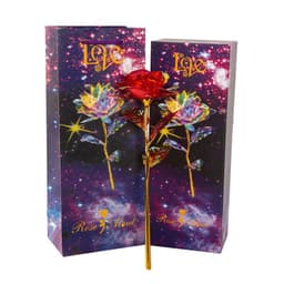 image-Gold Foil Rose LED Light - Purple 24K Valentine Gift