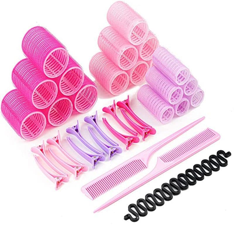 image-Hair Clip Curler Set - Fluffy Bangs Large Medium Small