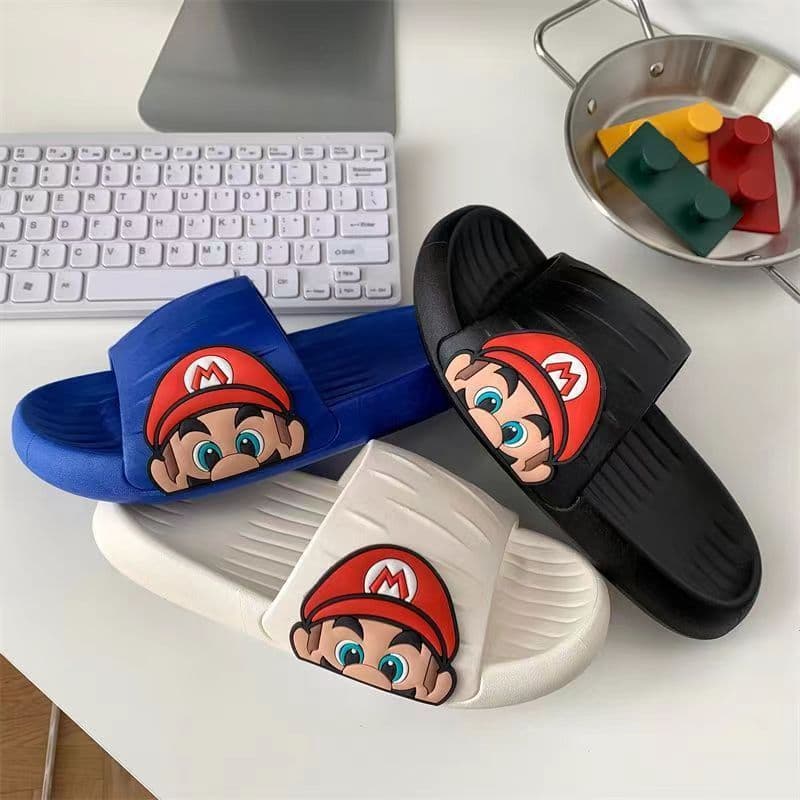 image-Summer Cartoon PVC Slippers for Women - Thick Sole One Size