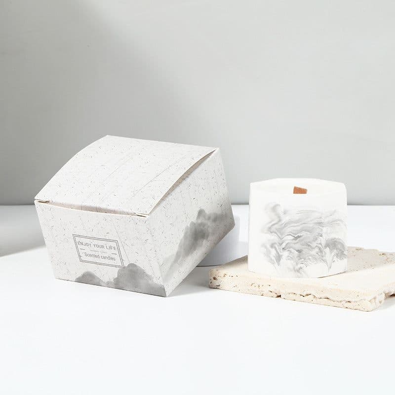 image-Wholesale handmade soy wax ins wind scented candle creative handmade gift gypsum essential oil scented candle cross-border