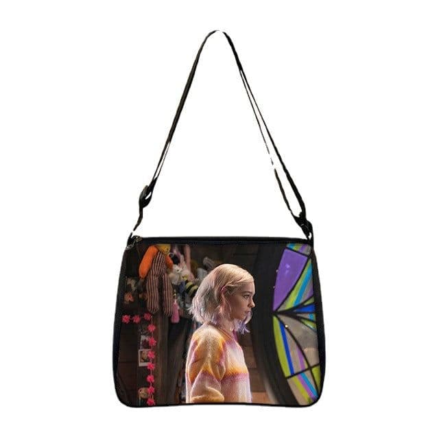 image-Cross-border Adams family Wednesday addams ladies shoulder bag niche armpit bag fashion handbag