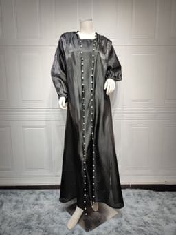 image-ABOs Muslim Dress - Malachite Green Beaded