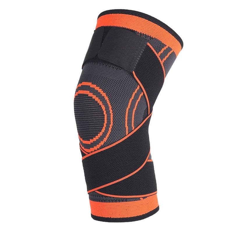 image-Basketball Knee Pads - Black Orange Pressurized Adult