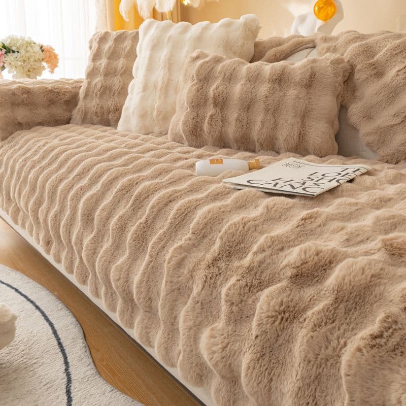 image-Sofa Cushion Cover Flannel White 75cm Modern