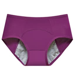 image-Women's High Waist Period Panties 8XL Nylon Black