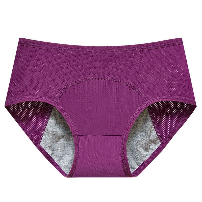 image-Women's High Waist Period Panties 8XL Nylon Black