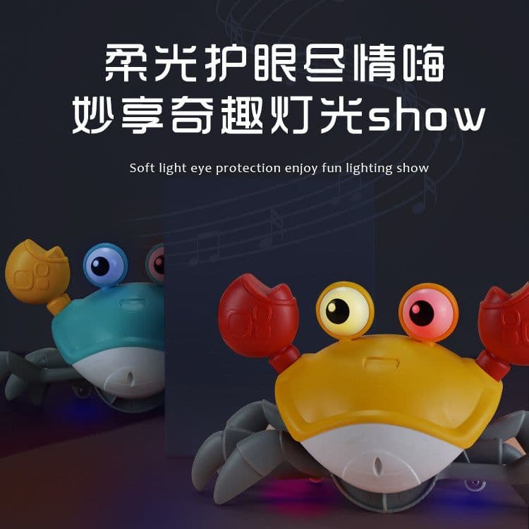 image-Douyin Toy Crab Induction Escape Children's Electric Toys Rechargeable Luminous Music Novelty Street Stall Night Market