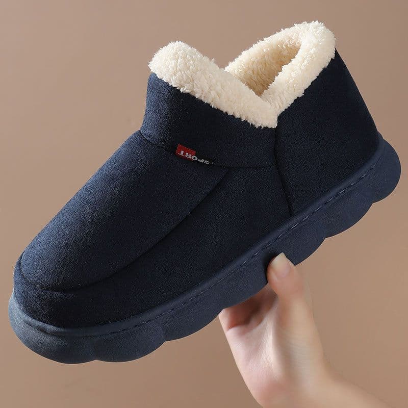 image-Enjoy Velvet Cotton Shoes - Burgundy Unisex Winter