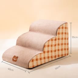 image-Pet stairs detachable sponge steps small dog vacuum type on the sofa bed climbing ladder slope type dog climbing ladder