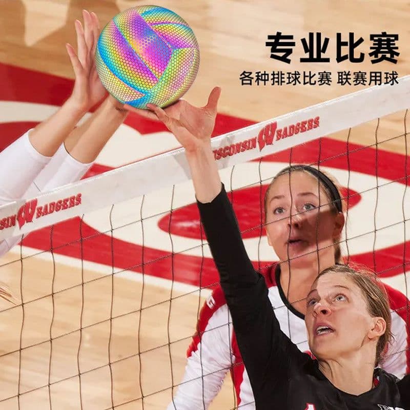 image-Fluorescent Volleyball No. 5 - PU Material, Machine-Sewn