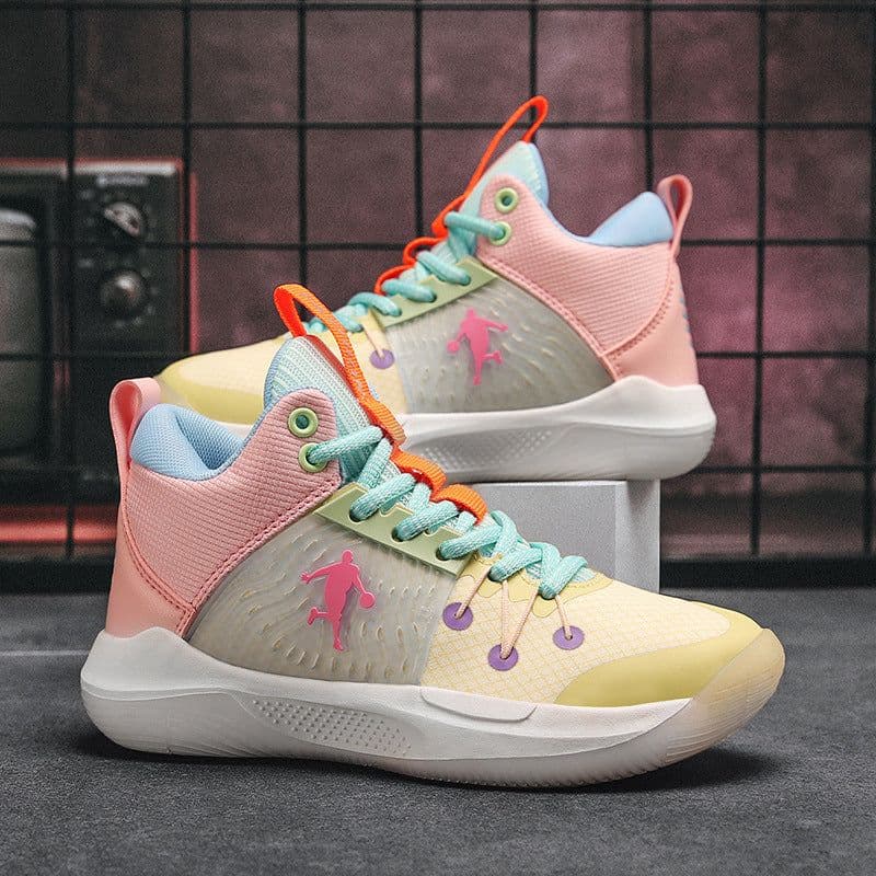 image-Boys' Breathable High-Top Basketball Shoes - Baolan Mesh (65 characters)