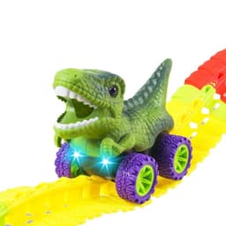 image-Dinosaur Track Car Toy - Anti-Gravity Light Music