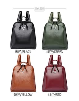 image-PU Leather Retro Backpack - Soft Three-Purpose Schoolbag - Ladies 2022