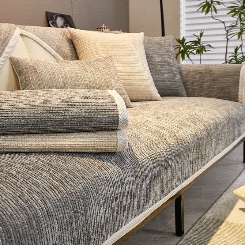 image-Hongyuan Fashion Chenille Sofa Cushion, Green, Universal Cover