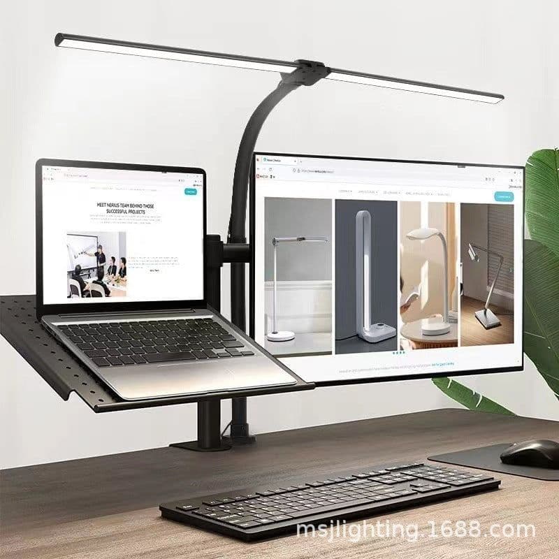 image-Amazon LED eye protection clip light learning reading work writing wireless remote control dimming color computer screen fill light
