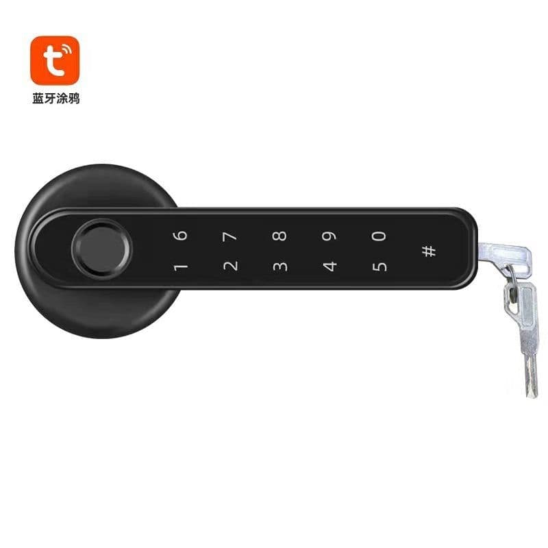 image-Tuya Bluetooth Smart Lock with Fingerprint & Glass Password for Doors