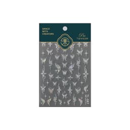 image-Iron element butterfly 5D nail stickers - diamond