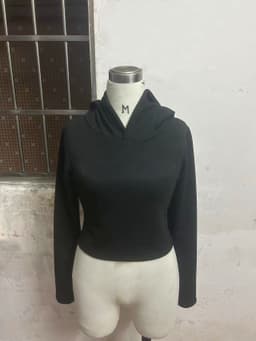 image-Trendy 2020 Hooded Long-Sleeved Women's Sweater - Black, L