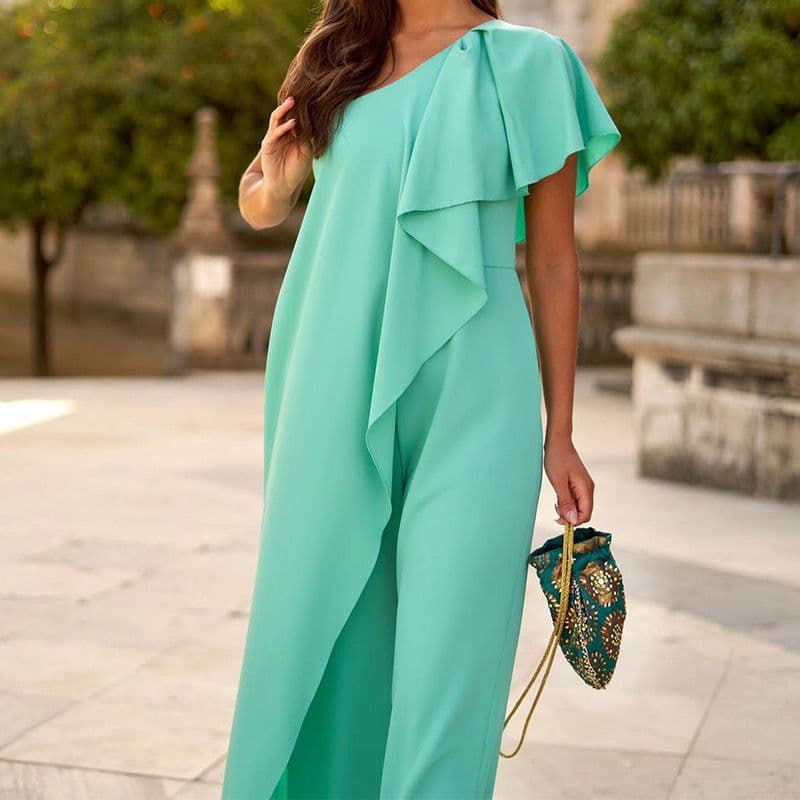 image-Women's Pink Sleeveless Jumpsuit Loose Fit XL