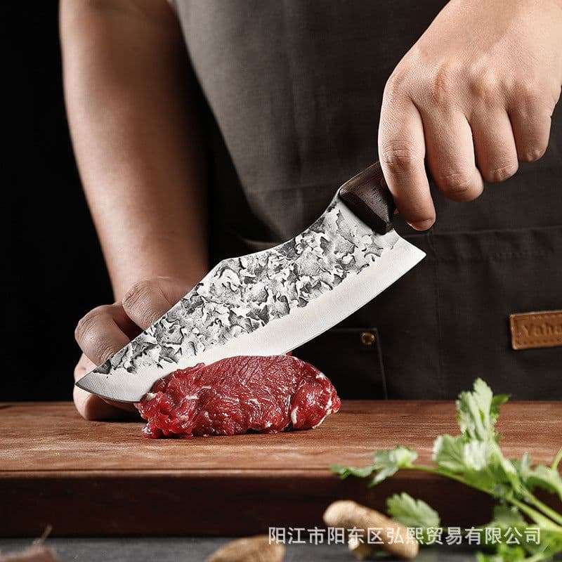 image-Curved Back Butcher Knife 19.7" Stainless Steel