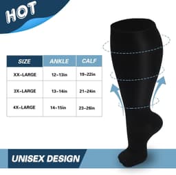 image-Hot Selling Sports Compression Socks - White 7XL