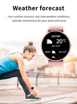 image-lormocat ZL02D Smart Watch - Yellow Heart Rate Blood Oxygen Monitor 1.28" IPS Screen
