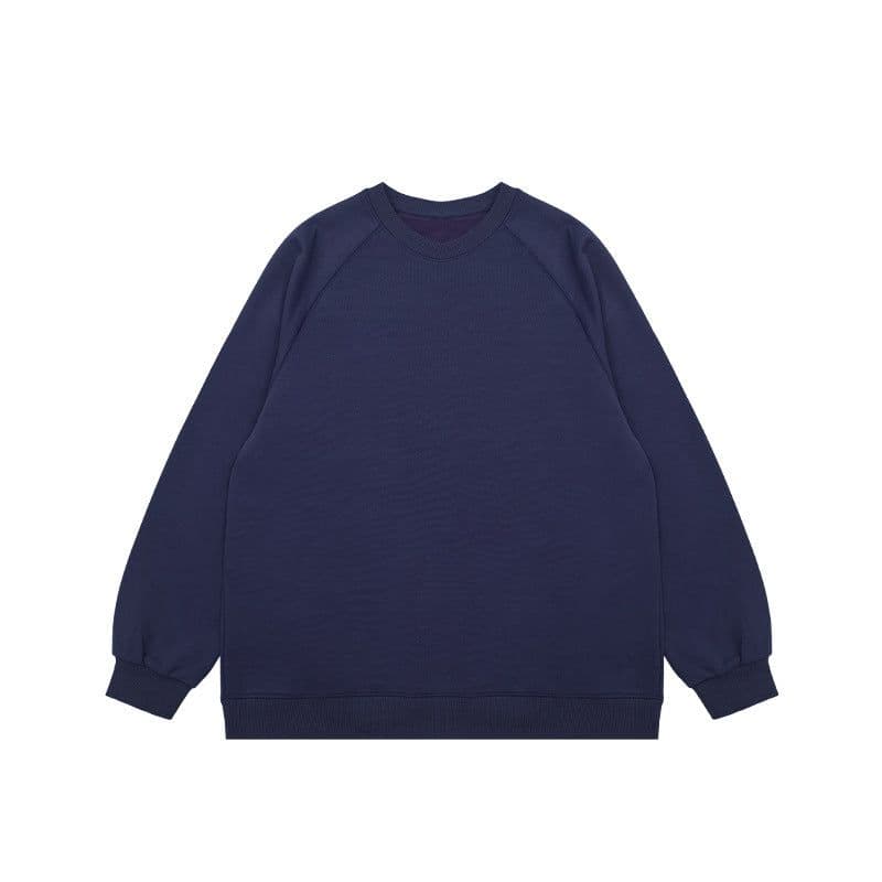 image-INF Men's Raglan Sweatshirt Black Loose 330g