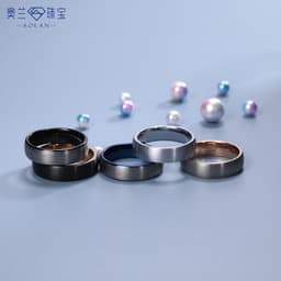 image-Tungsten Steel Ring - Two-Tone 4mm-8mm Unisex