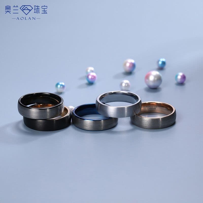 image-Tungsten Steel Ring - Two-Tone 4mm-8mm Unisex