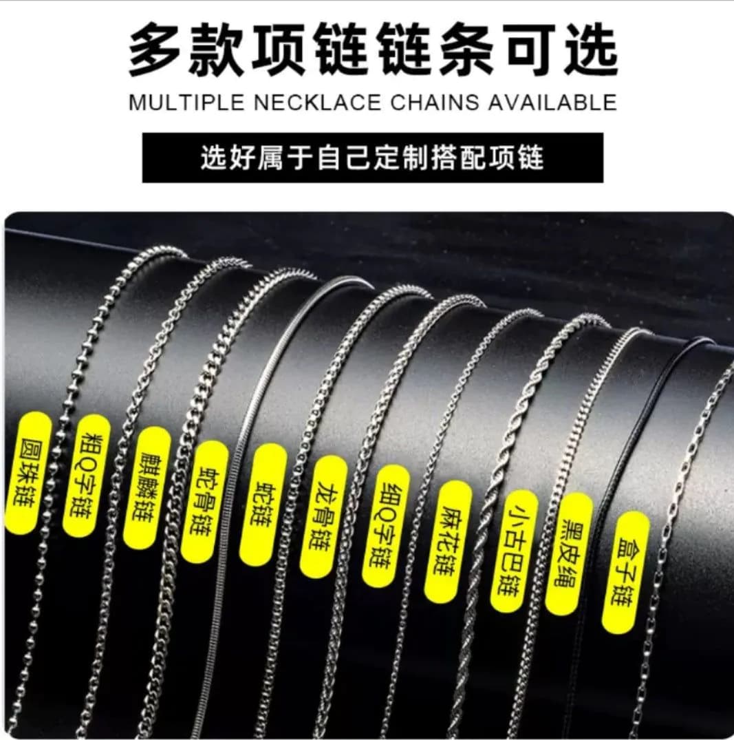 image-Hot-selling DIY customized stainless steel necklace English name number year tag clavicle chain pendant customized