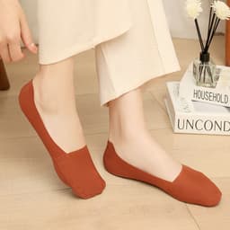 image-Yi Shangmei Women's Boat Socks - Caramel Cotton