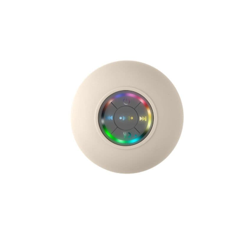 image-Big Suction Cup Waterproof Bluetooth Speaker LED Light Illuminating Waterproof Bathroom Bluetooth Speaker Portable Bluetooth Speaker