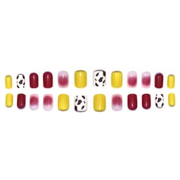image-Fresh French flowers, cute ins wind, ice and transparent stars, long style, short style, white, high-end manicure and wearable nails
