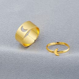 image-European Retro Couple Airplane Love Ring - Simple Hollow Design, Adjustable, Alloy Jewelry for Women