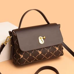 image-Women's 2023 Messenger Bag, Soft PVC Zipper Handbag, Animal Print