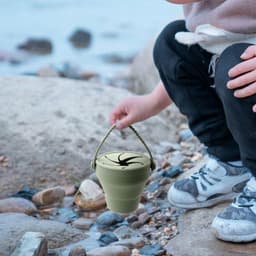image-Children's Folding Silicone Snack Bowl - 2023 New Portable Design