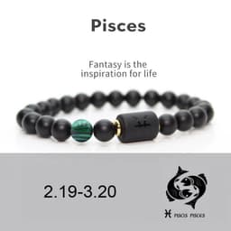 image-Constellation Bracelet - 8mm Natural Stone Agate Beads Unisex