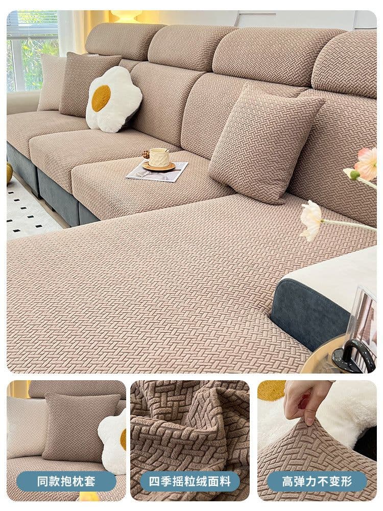 image-Nordic Universal Dust-Proof Sofa Cover - Burgundy 45x45cm