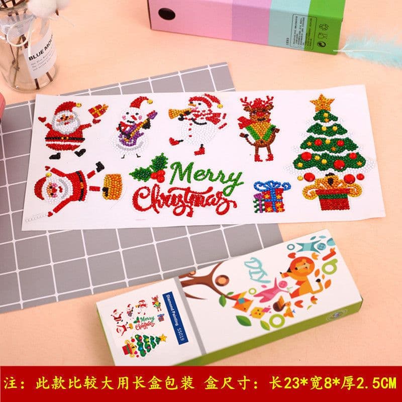 image-Douyin Rabbit Year Puzzle Sticker - DIY Crystal Diamond Fridge Decal - Cartoon Style