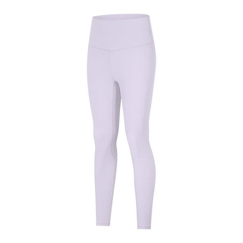 image-SPR Women's Ribbed Yoga Tights - High-Elastic