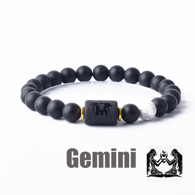 image-Tiger Eye Stone Zodiac Bracelet - Natural Stone Beaded
