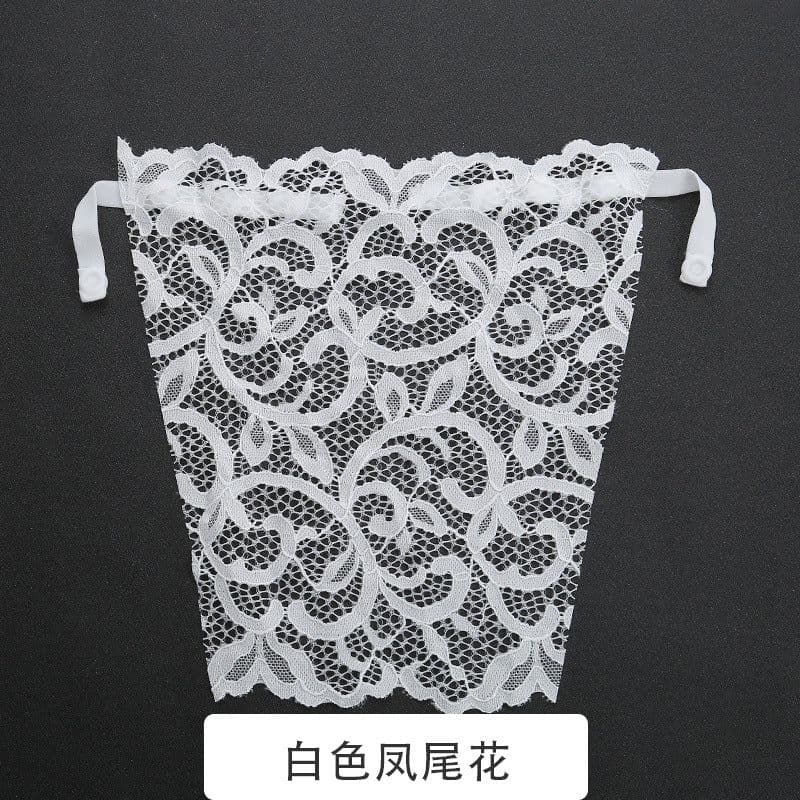 image-Lace Bralette Triangle Cup - White Anti-Light