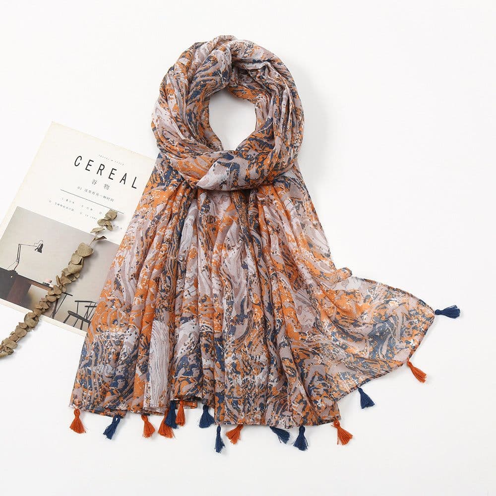 image-Japanese/Korean Butterfly Print Sun Protection Scarf, Beach Towel, 180x90cm