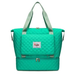 image-Travel Fitness Bag - Red Large Capacity Yoga Shoulder Tote - Dry Wet Separation