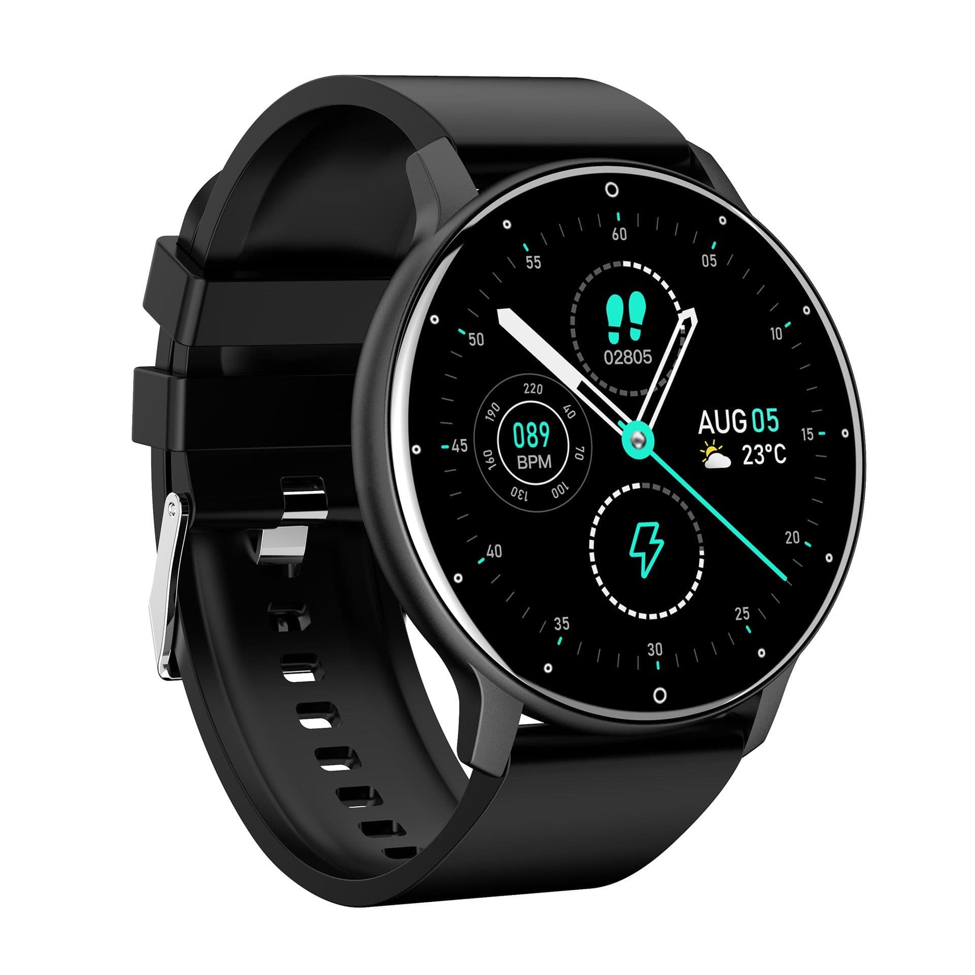 image-lormocat ZL02D Smart Watch - Yellow Heart Rate Blood Oxygen Monitor 1.28" IPS Screen