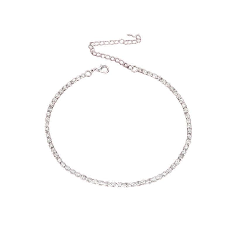 image-Rhinestone Clavicle Necklace - Gold Light Luxury