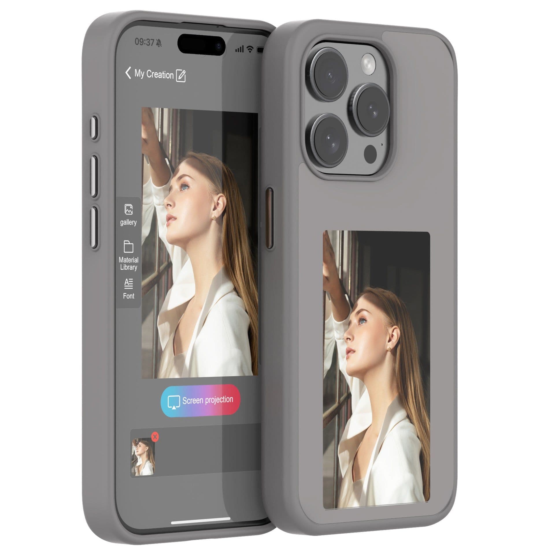 image-Suitable for Apple 15 mobile phone case anti-drop 15pro new ink screen iphone15promax mobile phone protective case