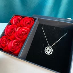 image-Cahonta 925 Sterling Silver Four-Leaf Clover Necklace