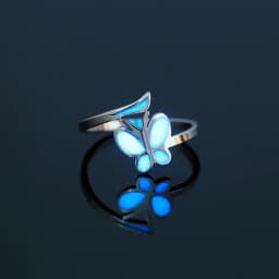 image-Nooxian Stainless Steel Ring - Blue Pentagram Size 8