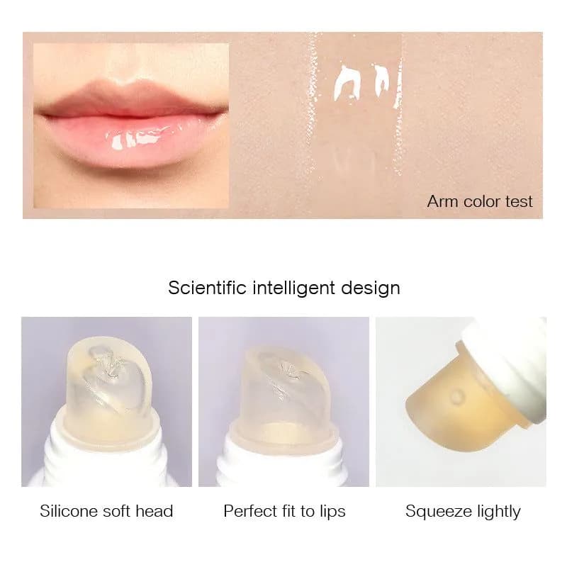 image-Kiss Beauty Lip Plumper - Transparent Lip Gloss Jelly - Plump & Elastic